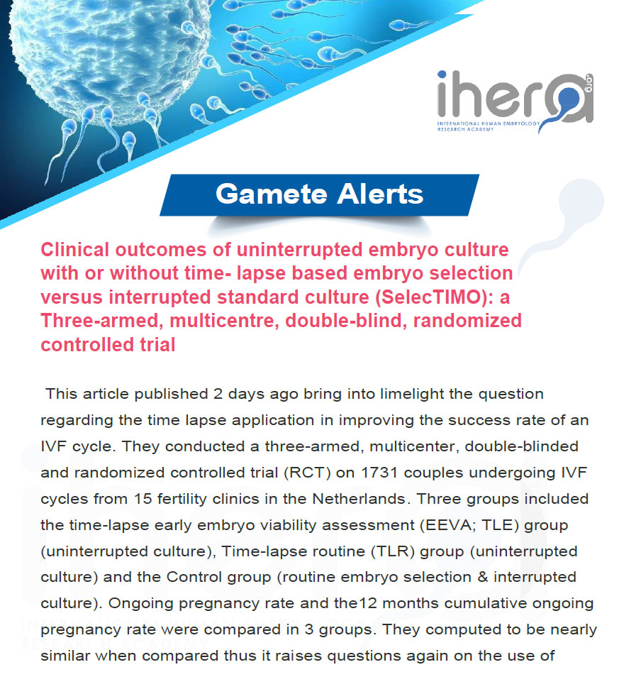 Study on the clinical outcomes of uninterrupted embryo culture versus interrupted standard culture in IVF cycles.